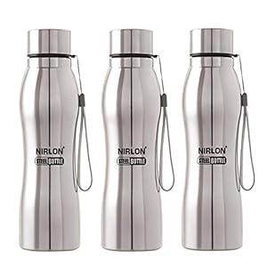 NIRLON RUST PROOF,STYLISH/STEEL WATER BOTTLE/PACK OF 03