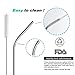 Reusable Straws with Case, 4 Stainless Steel Straws & 4 Silicone Straws for 30 oz&20 oz Tumblers, Straws Drinking Reusable Fits RTIC&YETI Cups with 2 Brushes + 4 Silicone Tips