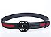 Godisdesigner Men's Big G Buckle Classic Green / Red / Green Leather Belt (100cm/39.3inch (31-33), Black Black)