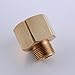 KES Lead-Free Faucet Supply Line Adapter 3/8-Inch Compression Male to 1/2-Inch NPT Female Converter 2 Pack, SOLID Brass, PJ18-P2