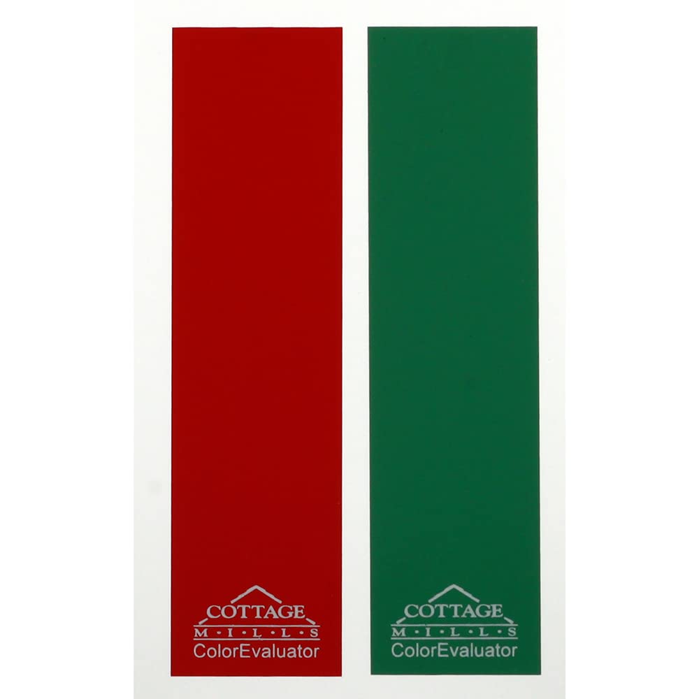 Cottage Mills Color Evaluator II - Red & Green Viewing Filter Set - Gray Scale Contrast Evaluator. Get the Right Color Mix for Your Project!
