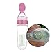 90ML Silicone Baby Spoon Training Feeding Rice Cereal Squeeze Spoon Pink