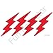 Red Lightning Bicycle Reflective Reflector Sticker