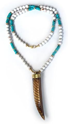 Beaded Dragon Claw Tribal Necklace