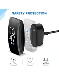 Nang [2 unidades] Compatible Fitbit Inspire HR Inspire Cable de carga, cable de carga USB de repuesto de 36.0 in Cable Clip Dock Accesorios Adaptador Compatible Fitbit Inspire Inspire HR Fitness Tracker