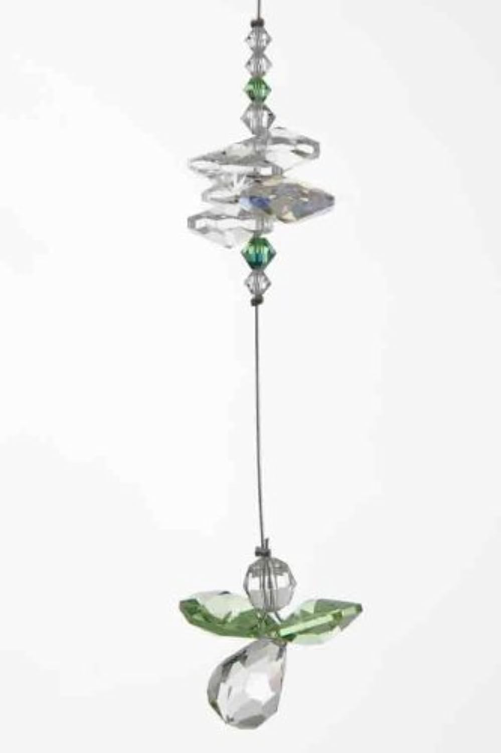 Cascade Crystal Guardian Angel Birthstone Suncatcher AUGUST - PERIDOT - Embellished with Swarovski Crystals