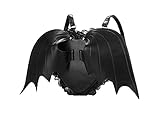 Coofit Backpack for Girls Bat Wings PU Leather Backpack Black Backpack Cute B...