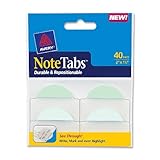 Avery NoteTabs, 2 x 1.5 Inches, Pastel Blue and Green, 40 per pack (16294)