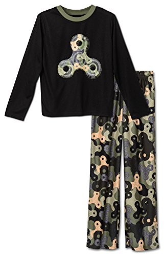 Boys' Basketball Fidget Spinner Camo Pajama Set, Kids Sizes 6-12