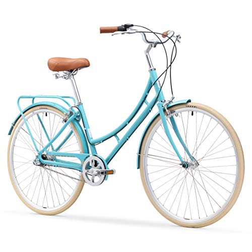 sixthreezero Ride In The Park Women’s 3-Speed Touring City Bike, 700x32c Wheels/ 17″ Frame, Teal, 17″/One Size