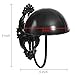 MyGift Wall Mounted Vintage Style Black Metal Hat and Wig Hanger with 6 Inch Round Dome, Decorative Gothic Victorian Home Entryway Hanging Cap Display Rack