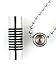 Mens and Boys Diffuser Necklace Vial made of Stainless Steel with Black Bands for Essential Oil Diffuser or Cremation Vial.