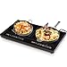 COSTWAY 1800W Double Induction Cooktop, Portable Electric Dual Hot Plate, Countertop Burner w/Digital Display, 8 Temperature and Power Levels, Kids Safety Lock, Black