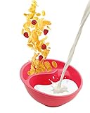 Obol - The Original Never Soggy Cereal Bowl / With The Spiral Slide Design 'n Grip - Made in USA - Lg Pink
