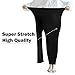 Double Couple 2 Pack Women High Waist Slimming Opaque Fleece Lined Leggings Fashion Pants Workout (Black & Grey, One Size)