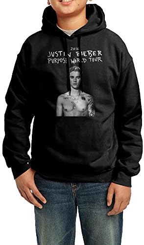 Boys Justin Bieber Purpose Hoodie Black