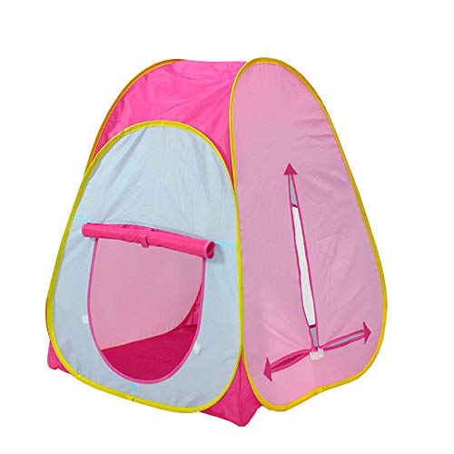 Kids Active Pop Up Play Tent - Play House, Indoor or Outdoor Portable Play Tent by Tech Traders- Pink