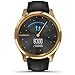 Garmin 010-02241-02 Vivomove Luxe Smartwatch 24K Gold PVD Stainless Steel Case w/Black Embossed Band with 1 Year Extended Warranty