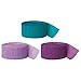 Andaz Press Crepe Paper Streamer Hanging Party Decorations Kit, 240-Feet, Aqua Teal, Lavender, Royal Purple, 1-Pack, 3-Rolls, Mermaid Colored Wedding Baby Bridal Shower Birthday Supplies, Mermaid