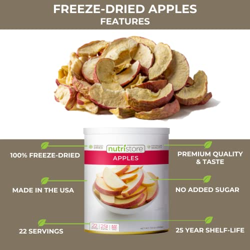 Nutristore Freeze Dried Fuji Apples 10 Can Fruit Perfect Healthy