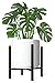 Mkono Mid Century Modern Tall Metal Indoor Plant Stand - Fits Up to 12 Inch Planter, Black