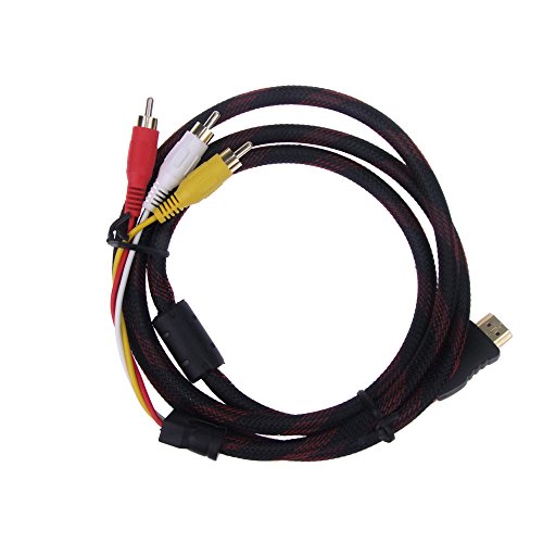 Gloriest 5Ft 1.5m HDMI To 3-RCA Video Audio AV Component Converter Adapter Cable For HDTV DVD