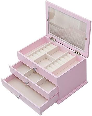 宝石箱 3層の木製宝石箱の引き出しの主催ジュエリーボックスジュエリーボックスジュエリーネックレスリングブレスレットワードローブ収納ボックスレトロな贈り物 送料無料 新品 ジュエリー収納 ネックレス収納 ジュエリーケース Color Size Size One Pink 宝石箱 3層の木製宝石箱の引き出しの主催ジュエリーボックスジュエリーボックスジュエリーネックレスリングブレスレットワードローブ収納ボックスレトロな贈り物 送料無料 新品 ジュエリー収納 ネックレス収納 ジュエリーケース Color Size Size One Pink