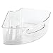 mDesign Lazy Susan Storage Bins with Handle for Kitchen Cabinets, Pantry - 1/4 Wedge, Small, Pack of 2, Clear