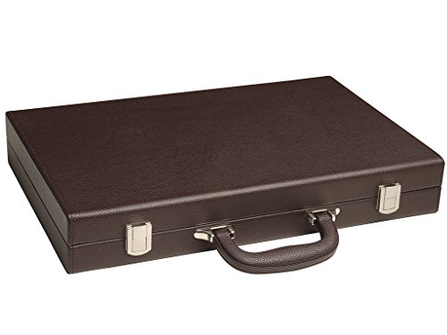 16-inch Premium Backgammon Set - Medium Size - Dark Brown Board
