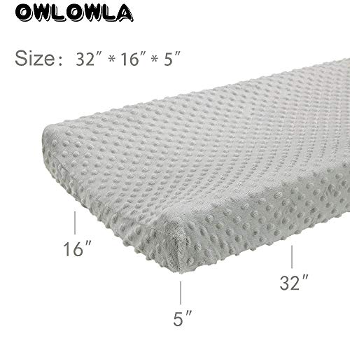 Owlowla Changing Pad Cover, Soft Minky Changing Table Cover Wipeable