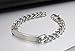 Free Engraving Mens Stainless Steel ID identification Link Bracelet Bangle Polish Finished,8.4 