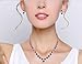 EVER FAITH CZ July Birthstone Romantic Love Heart Necklace Earrings Set Ruby Color Silver-Tone