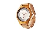 TEMPUS - Callista - Women Wood Watch Bamboo Case Wooden Lady Pink Leather Strap Wristwatch - TWW05