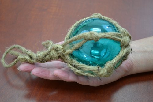 UPC 639266303503, Reproduction Aqua Glass Float Ball with Fishing Net Buoy 3&quot;