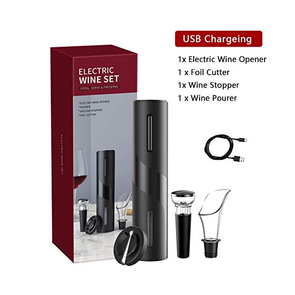 5-in-1-Electric-Wine-Opener-Chargeable-Automatic-Wine-Bottle-Cordless-Corkscrew-Set-with-USB-Charging-Cable-Wine-Foil-Cutter-Wine-Stopper-Aerator-Pourer 5 in 1 Electric Wine Opener Chargeable Automatic Wine Bottle Cordless Corkscrew Set with USB Charging Cable, Wine Foil…