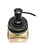 Creative Co-Op Vintage Amber Glass with Rubbed Bronze Metal Soap Pump