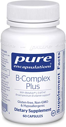 Pure Encapsulations - B-Complex Plus - Balanced B Vitamin Formula with Metafolin® L-5-MTHF and Vitamin B12-60 Capsules