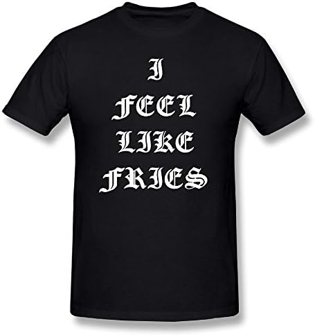WUXJ0KKIL Men I Feel Like Fries - West Life Hip Hop Rap Particular Tees Black Size XXL