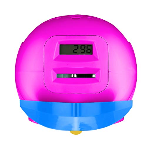 Younion Digital Coin Bank, Automatic Coin Counter Totals All U.S. Coins, Clear Money Saving Jar with LCD Display, Purple