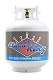Flame King YSN-201 20 Pound Steel Propane Tank Cylinder With Type 1 Overflow Protection Device Valve, Great For Grills And BBQs