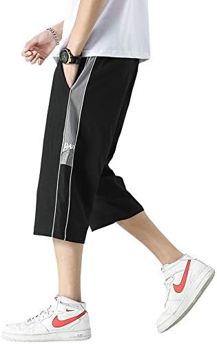 七分丈 パンツ メンズ クロップドパンツ 薄手 7分パンツ ミディアムパンツ ハーフパンツ 調整紐 半パンツ 男女兼用 夏春秋