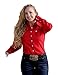 Cinch Western Shirt Womens L/S Pocket Button Weave S Red MSW9164032