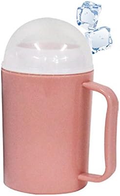 Ice slushie maker cup Frozen Beverage Slushy Mugs 2 Color 12 Oz (Pink)