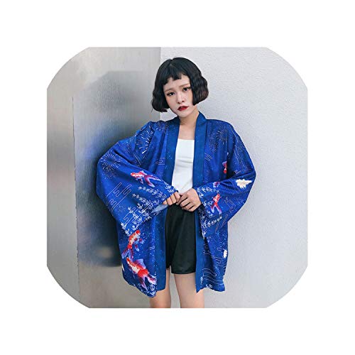 Print Kimono Cardigan Blouse Japanese Traditional Yukata Women Kimono Cosplay Costume,As Picture-18.951,L
