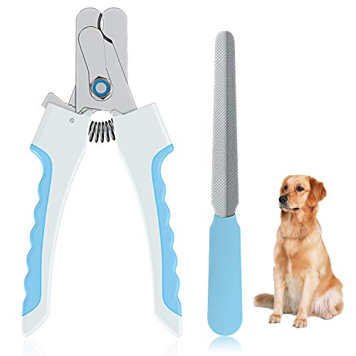 Dog Nail Clippers, Stainless Steel Dog Nail Trimmer with Razor Sharp Blades, Safety Guard to Avoid Over-cutting, Professional Grooming Tool at Home for All Small Large Dogs Cats Pets - Free Nail File - Thumbnail 7