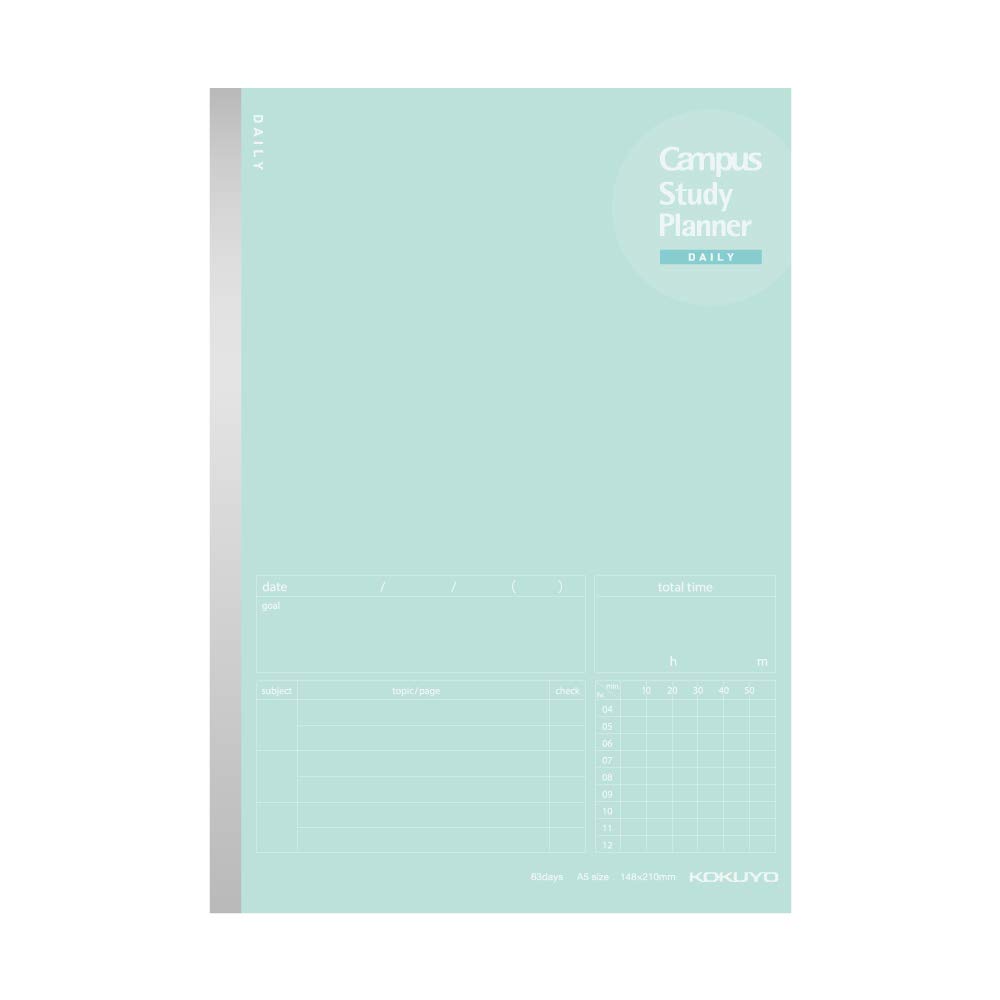 Kokuyo Campus Study Planner Daily (A5, Mint Green)