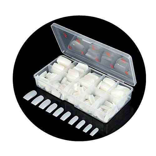 500Pcs French False Nail Tips Fake Full Cover Artificial Acrylic Nails Extension Tips with Storage Box 10 Size for Nail Salon or Home Use by Mpnetdeal(Natural) - Thumbnail 6