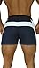 YoungLA Men's Bodybuilding Lift Shorts W/ Zipper Pockets Small NavyWhite