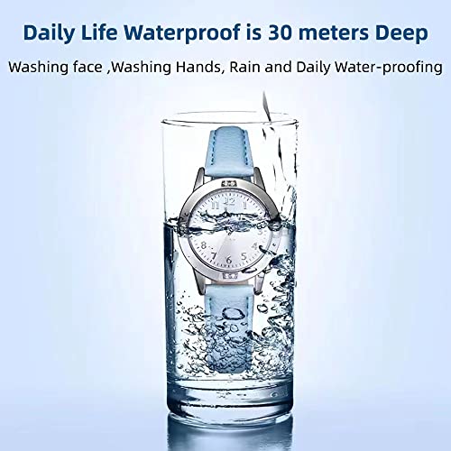 TUOTISI Girls Student Watch - Simple Japan Quartz Casual Leather Strap Watches for Ladies Fashion Women Ages 11-15