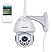 Outdoor Camera WiFi, Youmeet 1080P PTZ Camera, Motion/Sound Detection WiFi Security Camera,Two Way Audio WiFi Camera Outdoor,Night Vision Wireless IP Camera, Works on Smart Phones (SD Card Included)